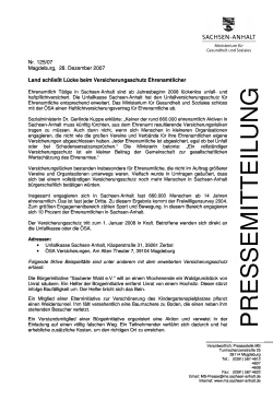 Pressemitteilung Soziamlinisterium Sachsen-Anhalt